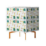 Тумба  с рисунком Short Pina Colada Orange варинант исполнения - 3 | Loft Concept в Волгограде