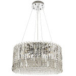 Круглая люстра с металлическими и хрустальными подвесками Bonnay Crystal Chrome Chandelier варинант исполнения - 6 | Loft Concept в Волгограде