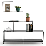 Ступенчатый стеллаж Menzie Steps Metal Rack Black варинант исполнения - 3 | Loft Concept в Волгограде
