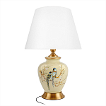 Настольная лампа бежевая с изображением птиц Slip Away варинант исполнения - 1 | Loft Concept в Волгограде