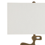 Настольная лампа с фигурным каркасом и прямоугольным тканевым абажуром Brutalist Profile варинант исполнения - 2 | Loft Concept в Волгограде