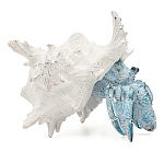 Статуэтка голубой рак с белой раковиной Marine Accessories варинант исполнения - 1 | Loft Concept в Волгограде