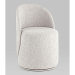 Пуф Loreen со спинкой вращающийся букле светло-серый варинант исполнения - 1 | Loft Concept в Волгограде