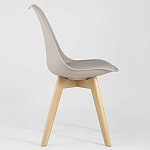 Стул с основой из пластика и мягким сиденьем Arvika Beige варинант исполнения - 2 | Loft Concept в Волгограде