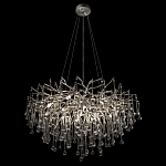 Люстра подвесная с прозрачными стеклянными подвесками в форме капель Диаметр 80 см Droplet Chandelier варинант исполнения - 5 | Loft Concept в Волгограде