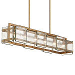 Люстра прямоугольная из толстого литого стекла Cast Glass варинант исполнения - 2 | Loft Concept в Волгограде