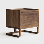 Прикроватный деревянный столик с 2-мя ящиками Moon Walnut Furniture варинант исполнения - 12 | Loft Concept в Волгограде