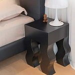 Дизайнерский журнальный стол чёрный с ножками волнистой формы Egopi варинант исполнения - 2 | Loft Concept в Волгограде