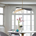 Люстра круглая с 2-мя металлическими абажурами Andromeda варинант исполнения - 7 | Loft Concept в Волгограде