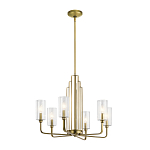  Люстра с прозрачными рифлеными цилиндрическими плафонами Kichler варинант исполнения - 16 | Loft Concept в Волгограде