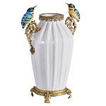 Ваза белого цвета из фарфора с птичкми White Garden варинант исполнения - 2 | Loft Concept в Волгограде