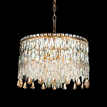 Люстра круглая с хрустальными подвесками на золотистом каркасе Roul Crystal Light варинант исполнения - 6 | Loft Concept в Волгограде