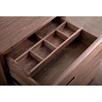 Прикроватный столик деревянный с 2-мя ящиками Moon Walnut Furniture варинант исполнения - 3 | Loft Concept в Волгограде
