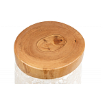 Керамический столик с деревянной столешницей "Пешка" варинант исполнения - 5 | Loft Concept в Волгограде