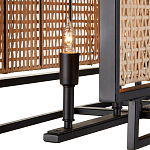 Люстра прямоугольной формы с чёрным каркасом и вставкой из плетеного материала Cage for Light варинант исполнения - 2 | Loft Concept в Волгограде