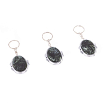 Зеркало брелок карманное двухстороннее из натурального камня Серафинит Stone Mirrors варинант исполнения - 4 | Loft Concept в Волгограде