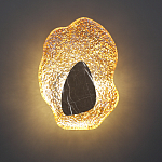 Бра с волнообразным стеклянным плафоном и вставкой из мрамора Liquid Stone варинант исполнения - 9 | Loft Concept в Волгограде