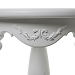 Стол приставной круглый белого цвета из массива бука с легкими потертостями White Provence варинант исполнения - 2 | Loft Concept в Волгограде