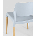 Пластиковый стул на ножках из массива бука Ferret Grey-Blue варинант исполнения - 3 | Loft Concept в Волгограде