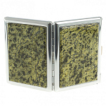 Портсигар на 10 сигарет с газовой зажигалкой из натурального камня Змеевик Светлый Stone Cigarettes Cases варинант исполнения - 3 | Loft Concept в Волгограде