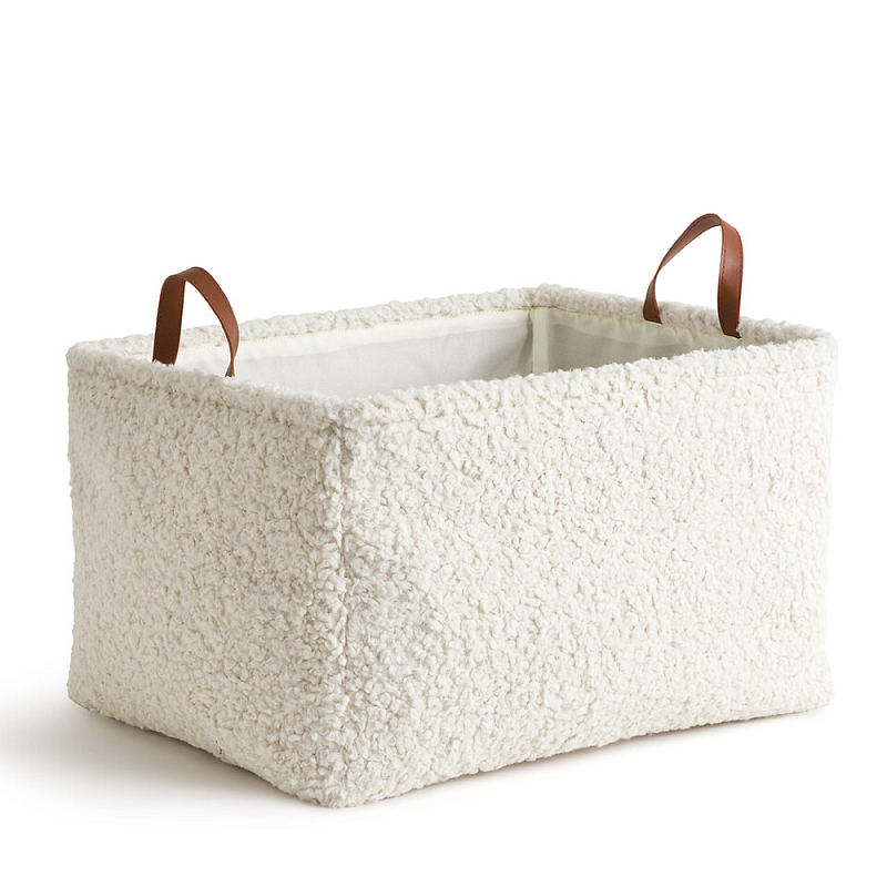 Корзина из ткани букле Boucle Organizers Rect Молочный Коричневый Корзина из ткани букле Boucle Organizers Rect Молочный Коричневый в Волгограде | Loft Concept