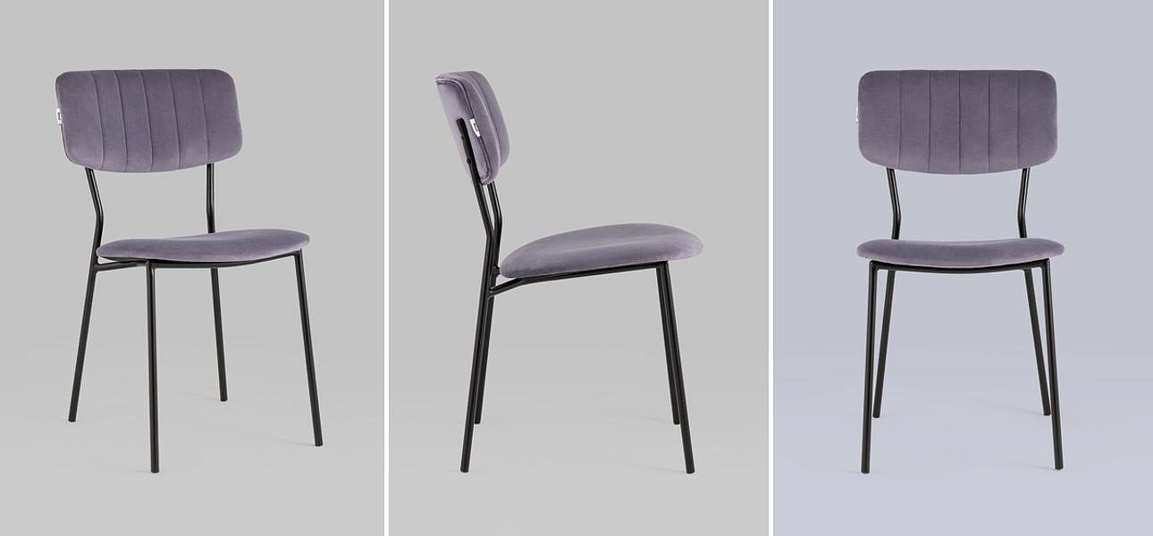 Стул Singer Chair без подлокотника Пыльно-Сиреневый Велюр Стул Singer Chair без подлокотника Пыльно-Сиреневый Велюр - Loft-Concept в Волгограде
