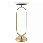 Столик приставной с овальным золотым основанием Oval Gold Base варинант исполнения - 1 | Loft Concept в Волгограде