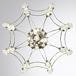 Люстра подвесная из металла с хрустальными подвесками прозрачного цвета Quasar 41 варинант исполнения - 10 | Loft Concept в Волгограде