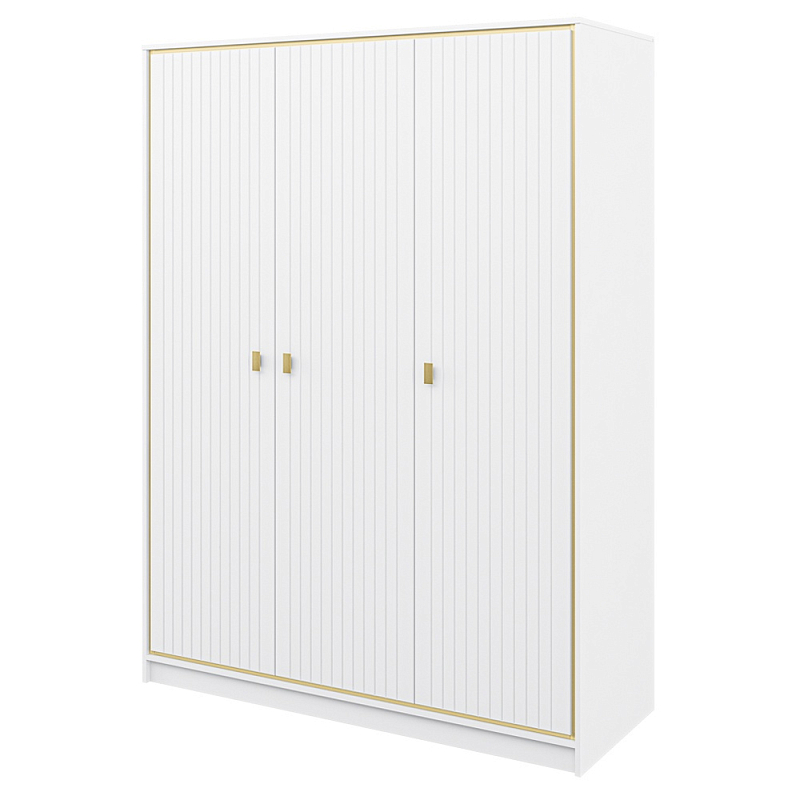 Шкаф белый трёхдверный для одежды Antique Order Белый Золотой в Волгограде | Loft Concept 