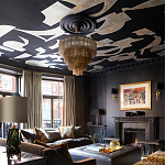 Обои ручная роспись в стиле Арт-деко Symphony Original colourway on Flint silk dupion варинант исполнения - 3 | Loft Concept в Волгограде