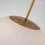 Подвесной светильник золотого цвета с полусферическим опаловым плафоном и декоративным элементом Elstead Lighting варинант исполнения - 5 | Loft Concept в Волгограде