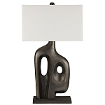 Настольная лампа с прямоугольным тканевым абажуром на фигурном каркасе Brutilist  варинант исполнения - 4 | Loft Concept в Волгограде