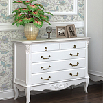 Комод белый из массива бука в стиле прованс White Provence варинант исполнения - 4 | Loft Concept в Волгограде