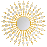 Зеркало-солнце в раме из металла с золотыми с лучами Rays of Peace варинант исполнения - 1 | Loft Concept в Волгограде