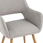 Стул в рогожке серого цвета NEASAN STOOL варинант исполнения - 7 | Loft Concept в Волгограде