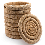 Плетеная корзина с крышкой из плетеного бананового дерева Zuwena Wicker Basket варинант исполнения - 3 | Loft Concept в Волгограде