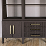 Модульный стеллаж Primo из трех составных элементов Темный орех варинант исполнения - 6 | Loft Concept в Волгограде