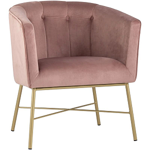 Кресло Mabel велюр цвет пыльно-розовый