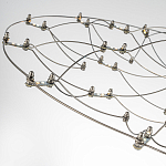 Люстра подвесная с тонкой металлической конструкцией цвета хром Quasar варинант исполнения - 6 | Loft Concept в Волгограде