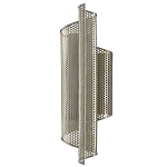 Бра серебряное изогнутой формы с перфорацией Perforation варинант исполнения - 3 | Loft Concept в Волгограде