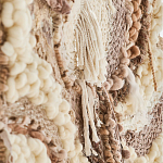 Овальный Современный Гобелен Абстракция в бежевых тонах Shallow варинант исполнения - 3 | Loft Concept в Волгограде