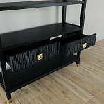 Стеллаж с двумя ящиками Elsa Dreams Black варинант исполнения - 3 | Loft Concept в Волгограде