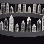 Люстра с двумя кольцами черного цвета с хрустальными элементами QUARTZ CRYSTAL варинант исполнения - 11 | Loft Concept в Волгограде