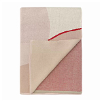 Плед из хлопка бежевого цвета с абстрактным принтом Elysian Flow Peach варинант исполнения - 5 | Loft Concept в Волгограде