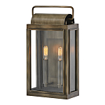 Настенный фонарь прямоугольной формы цвета состаренная латунь с двумя лампами Hinkley варинант исполнения - 1 | Loft Concept в Волгограде