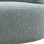 Дизайнерское круглое мягкое кресло в голубой пестрой обивке Roux Round Armchair варинант исполнения - 4 | Loft Concept в Волгограде