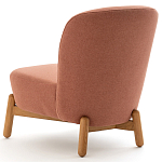 Кресло на деревянных ножках Olguin Pink Chair варинант исполнения - 4 | Loft Concept в Волгограде