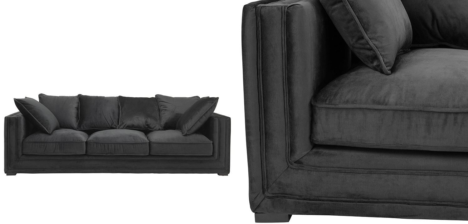 Диван Eichholtz Sofa Menorca black Диван Eichholtz Sofa Menorca black - Loft-Concept в Волгограде