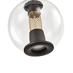 Подвесной светильник с плафоном в форме шара Inner Gleam Orb black  варинант исполнения - 3 | Loft Concept в Волгограде