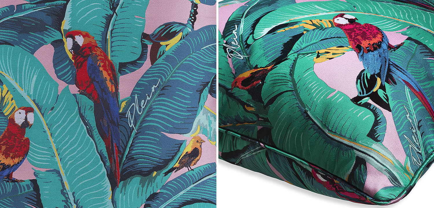 Подушка Philipp Plein Cushion Parrot 70 x 70 Подушка Philipp Plein Cushion Parrot 70 x 70 - Loft-Concept в Волгограде